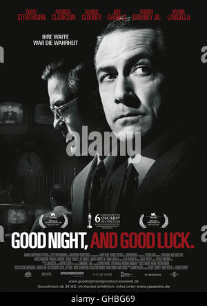 Buona notte e buona fortuna USA 2005 George Clooney Filmplakat Regie: George Clooney Foto Stock