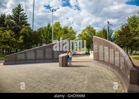 Western New York Vietnam Veterans Memorial sul lungomare di Buffalo in Buffalo New York Foto Stock