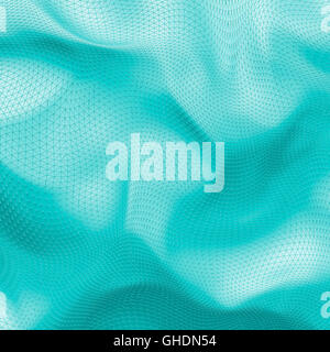 Abstract 3D turchese pallido panno netto sullo sfondo Foto Stock