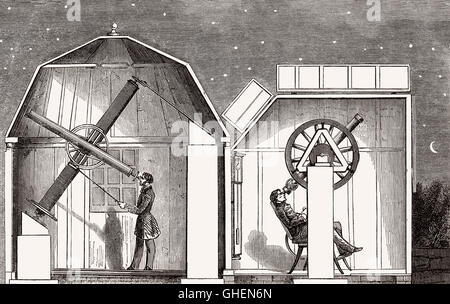 Osservatorio astronomico del XIX secolo Foto Stock