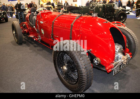 Una replica 1929 4 ½ litro di Bentley soffiante al London Classic Car Show 2016 Foto Stock