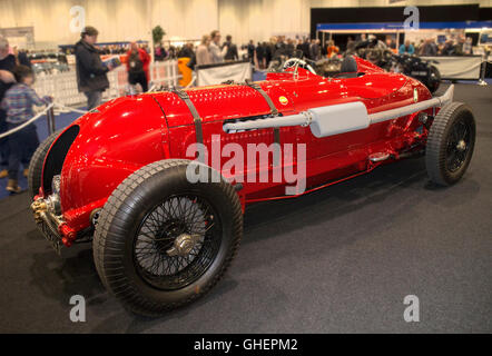 Una replica 1929 4 ½ litro di Bentley soffiante al London Classic Car Show 2016 Foto Stock