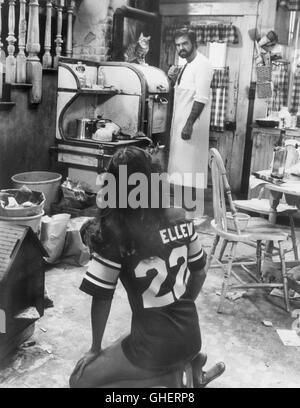 La fine USA 1978 Burt Reynolds cucina scena: Demurely vestito in un rosa housecoat, Sonny Lawson (Burt Reynolds) sostiene con la sua padrona, Mary Ellen (Sally Field) nella sua incredibily cucina disordinato. Regie: Burt Reynolds Foto Stock