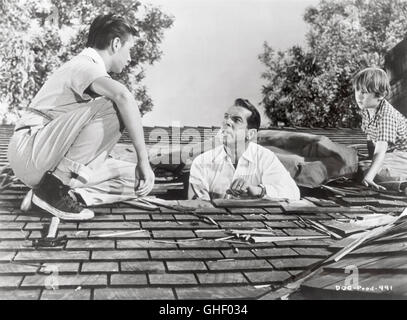 Il cane Shaggy USA 1959 Charles Barton TOMMY KIRK (Wilby Daniels), Fred MACMURRAY (Wilson Daniels), KEVIN CORCORAN (Moochie Daniels) Regie: Charles Barton Foto Stock