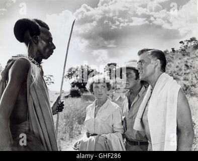 KING SOLOMON'S MINE USA 1950 C. Bennett, A. Marton Deborah Kerr, RICHARD CARLSON, STEWART GRANGER e africani e nativi. Regie: C. Bennett, A. Marton Foto Stock