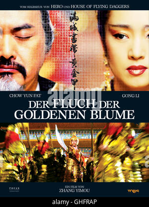 Der Fluch der goldenen Blume / Filmplakat Regie: Zhang Yimou aka. La maledizione del fiore d'Oro / Man cheng jin dai Huang jin jia Foto Stock