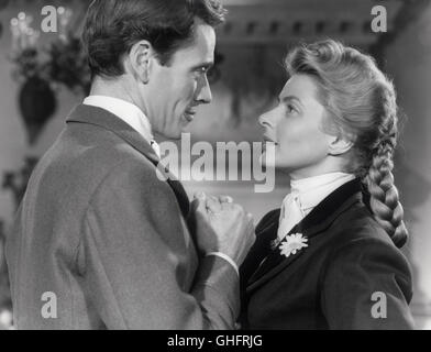 MEL FERRER (Henri de Chevincourt), Ingrid Bergman (Elena Sokorowska) Regie: Jean Renoir aka. Eliana e gli uomini / Parigi fa strane cose Foto Stock