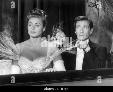 MEL FERRER (Henri de Chevincourt) e INGRID BERGMAN (Elena Sokorowska) presso l'opera. Regie: Jean Renoir aka. Eliana e gli uomini / Parigi fa strane cose Foto Stock