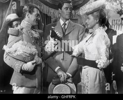 JEAN MARAIS (Generale Francois Rollan), MEL FERRER (Henri de Chevincourt), Ingrid Bergman (Elena Sokorowska) Regie: Jean Renoir aka. Eliana e gli uomini / Parigi fa strane cose Foto Stock