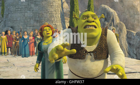 Shrek der dritte / Fiona und Shrek Regie: Chris Miller/Raman Hui aka. Shrek Terzo - Shrek 3 Foto Stock