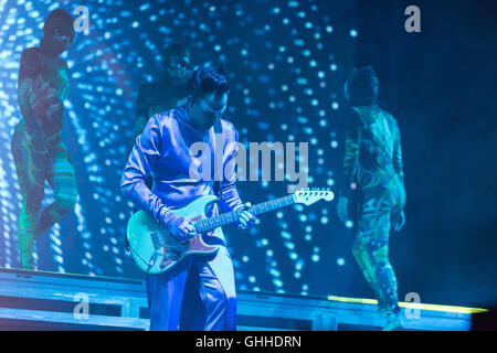 Las Vegas, Nevada, USA. 24Sep, 2016. LUKE Steele dell'Impero del Sole si esibisce dal vivo a La Vita è Bella Music Festival di Las Vegas, Nevada © Daniel DeSlover/ZUMA filo/Alamy Live News Foto Stock