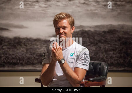 Kuala Lumpur, Malesia. Il 28 settembre 2016. Pilota di F1 di Nico Rosberg alla conferenza stampa tenutasi a Kuala Lumpur, Malesia. Credito: Alexandra Radu/Alamy Live News Foto Stock