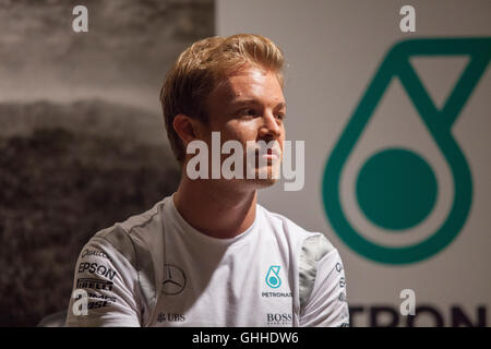 Kuala Lumpur, Malesia. Il 28 settembre 2016. Pilota di F1 di Nico Rosberg alla conferenza stampa tenutasi a Kuala Lumpur, Malesia. Credito: Alexandra Radu/Alamy Live News Foto Stock