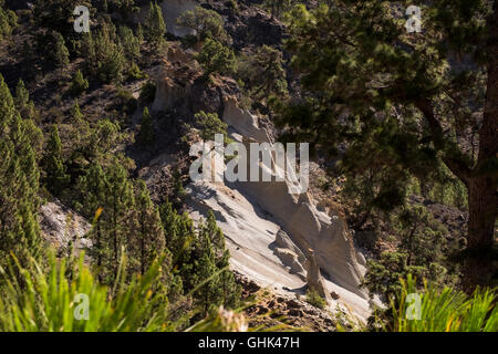 Paesaggio lunare zona vicino a Vilaflor in Tenerife, Isole Canarie, Spagna Foto Stock