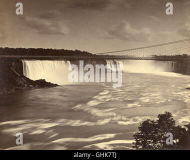 Cascate del Niagara ponte di sospensione, 1888 Foto Stock