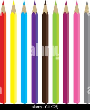 Illustrazione vettoriale di una scuola sfondo con matite Illustrazione Vettoriale