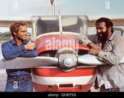 Die beiden Freunde Plata (Terence Hill) und Salud (Bud Spencer) arbeiten für eine zwielichtige Firma in Südamerika. Ihr commessa: Die Durchführung eines societé Flug-zeugabsturzes über dem Dschungel... Regie: Guiseppe Colizzi aka. Piu forte Ragazzi Foto Stock