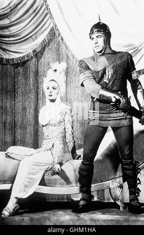 DSCHINGIS KHAN - Die goldene Horde Das Leben des legendären Mongolenfürsten Dschingis Khan ANN BLYTH - Prinzessin Shalimar DAVID FARRAR - Sir Guy Regie: George Sherman aka. L'orda dorata Foto Stock