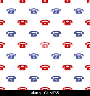 Retrò modello di telefono. Silhouette di un vecchio telefono Illustrazione Vettoriale