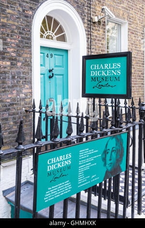 Charles Dickens Museum, London, England, Regno Unito Foto Stock