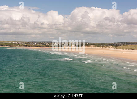 La spiaggia di Hayle Towans in North Cornwall, England, Regno Unito Foto Stock