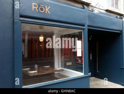 Rok cucina nordica nel ristorante Upper Street, Islington, Londra Foto Stock