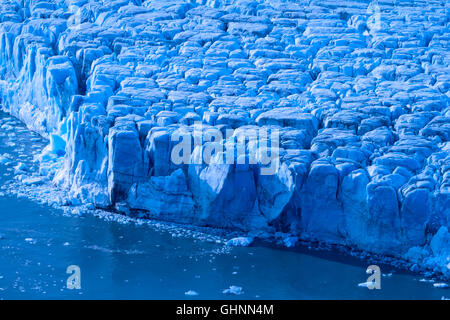 La parete frontale di un ghiacciaio di Nansen. Isola Settentrionale di Novaya Zemlya Foto Stock
