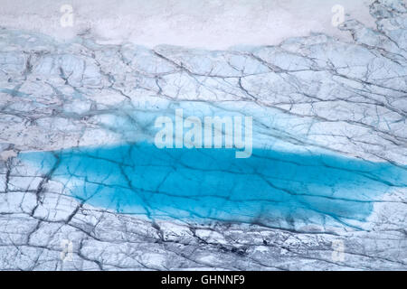 La parete frontale di un ghiacciaio di Nansen. Isola Settentrionale di Novaya Zemlya Foto Stock