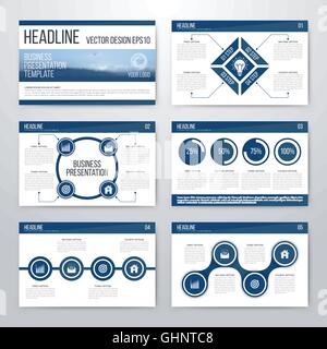 Presentazione Infographics template design piatto Illustrazione Vettoriale