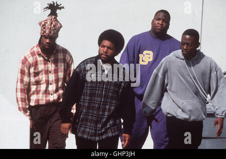 Istruzione superiore - die rebellen in einer sozialkritischen Gruppenstudie präsentiert John Singleton die Probleme farbiger Jugendlicher in Los Angeles. Szene mit Malik William (OMAR EPPS), SHORTY, Fudge (cubo di ghiaccio) und timori (BUSTA RHYMEZ). Regie: John Singleton aka. Istruzione superiore Foto Stock