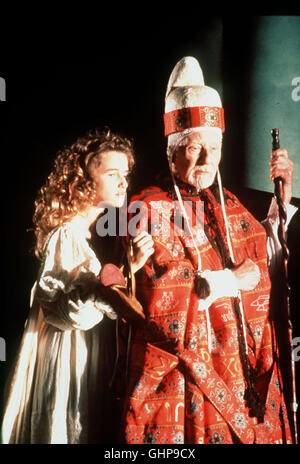 Prosperos bücher - Prospero (John Gielgud) lebt mit circuizione Tochter Miranda (ISABELLE PASCO) auf der Insel, auf die er verbannt wurde. Regie: Peter Greenaway aka. Prospero's Books Foto Stock