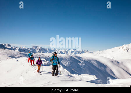 Vor der Kulisse der Sextner Dolomiten Foto Stock