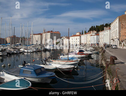 Porto a Pirano,Slovenia. Foto Stock