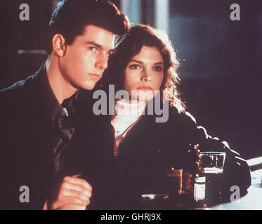 DIE FARBE DES GELDES MDR 125 Vincent (TOM CRUISE) und Carmen (Mary Elizabeth Mastrantonio) verfolgen gespannt Billard-Turnier das. Regie: Martin Scorsese aka. Il colore dei soldi Foto Stock