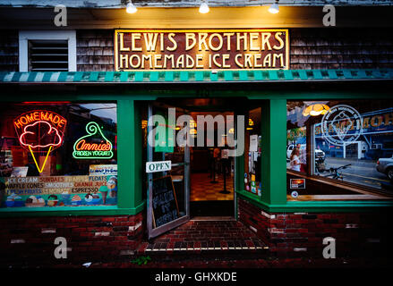 Ice Cream shop in a Provincetown, Cape Cod, Massachusetts. Foto Stock