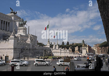 Il Vittoriano, Piazza Venezia, Roma, Italia. Foto Stock