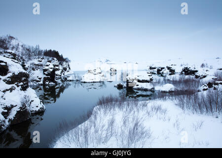 Mývatn, nord est Islanda Foto Stock