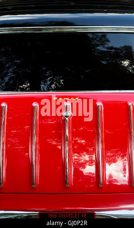 1955 Chevrolet Nomad sul portellone posteriore. Classic American car Foto Stock