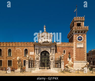 Porta Magna, Arsenale di Venezia, Italia. Foto Stock