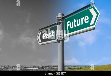 Il passato e il futuro nel segno della campagna. Foto Stock