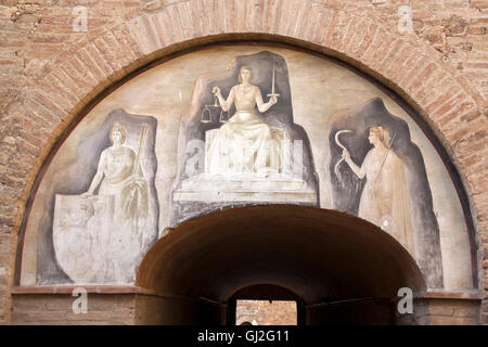 Arte sacra e museo civico, Torre Grossa, San Gimignano, Toscana, Italia Foto Stock