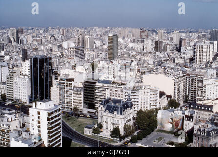 Vista aerea, avenida 9 de julio, buenos aires, Argentina, Sud America Foto Stock