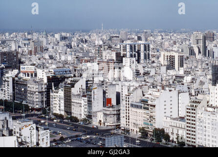 Vista aerea, avenida 9 de julio, buenos aires, Argentina, Sud America Foto Stock