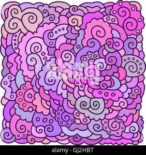 Abstract colorato doodle sfondo. Illustrazione Vettoriale