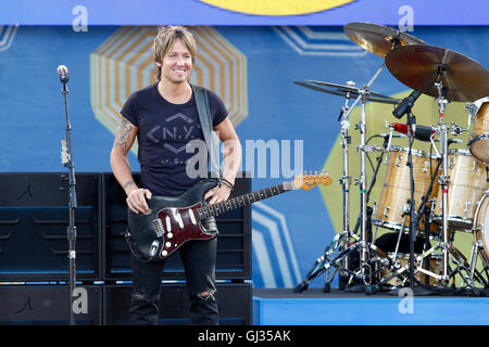 Keith Urban esegue su ABC della 'Good Morning America' al riquadro Rumsey, Central Park, sulla luglio 11, 2014 a New York City. Foto Stock