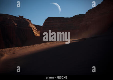 Anfiteatro è bella la formazione geologica della Valle della Luna nel Deserto di Atacama, Cile Foto Stock