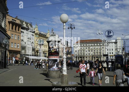 Bal Josip Jelacic square - Trg bana Josipa Jelačića - Zagreb, Croazia Foto Stock