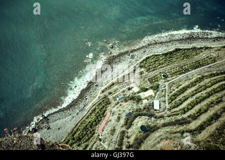 Vista aerea del litorale, Madera, Cabo Girao, Portogallo Foto Stock