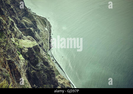 Vista aerea del litorale, Madera, Cabo Girao, Portogallo Foto Stock