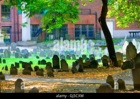 Il Vecchio Granaio di seppellimento di massa , Boston, Massachusetts, STATI UNITI D'AMERICA Foto Stock